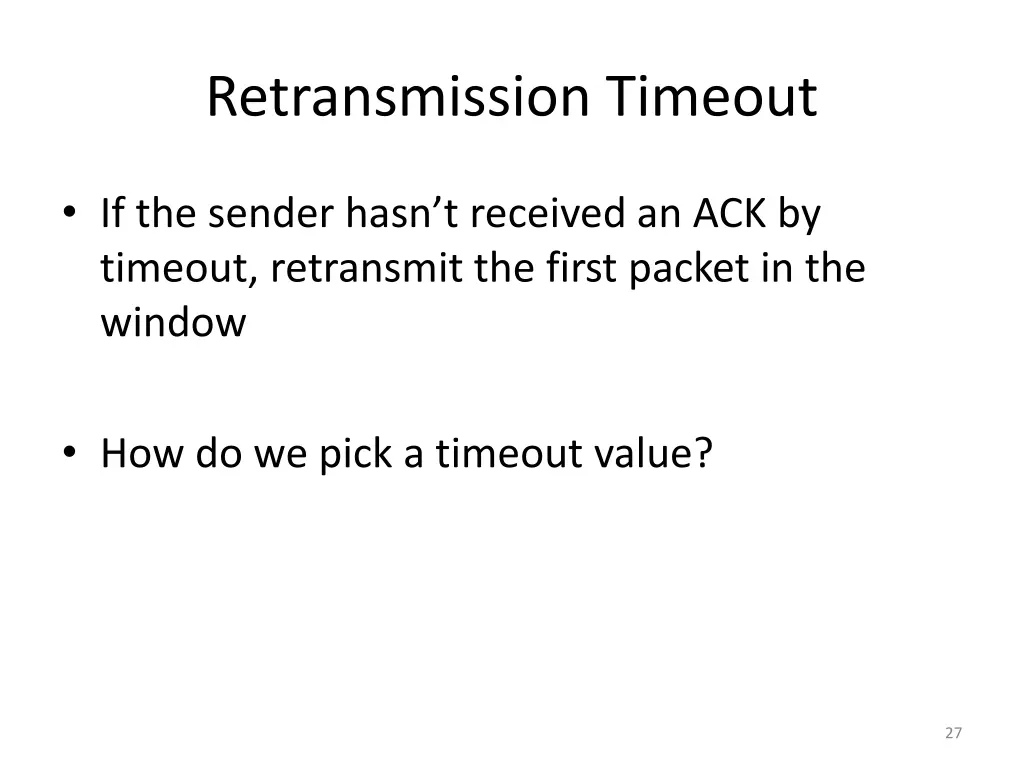 retransmission timeout