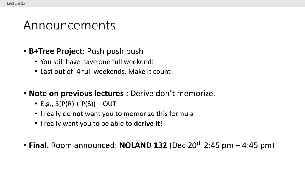 lecture 19 lecture 19 1