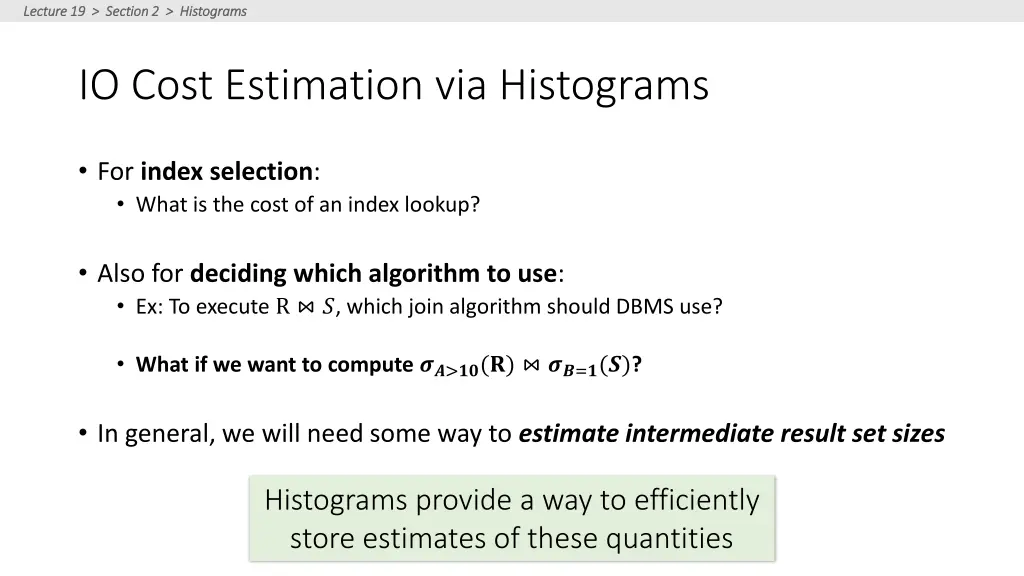 lecture 19 section 2 histograms lecture 1