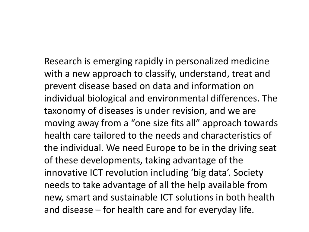 research is emerging rapidly in personalized