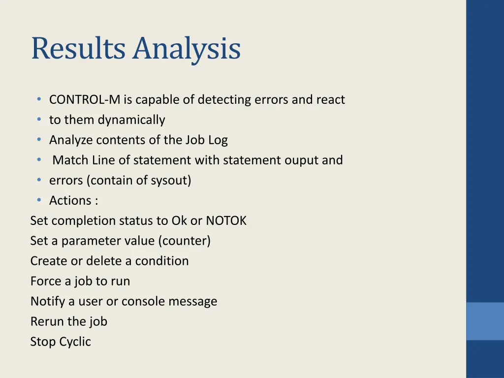 results analysis