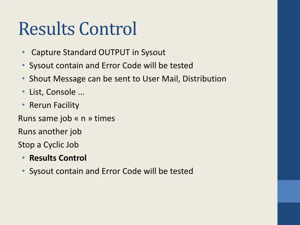 results control