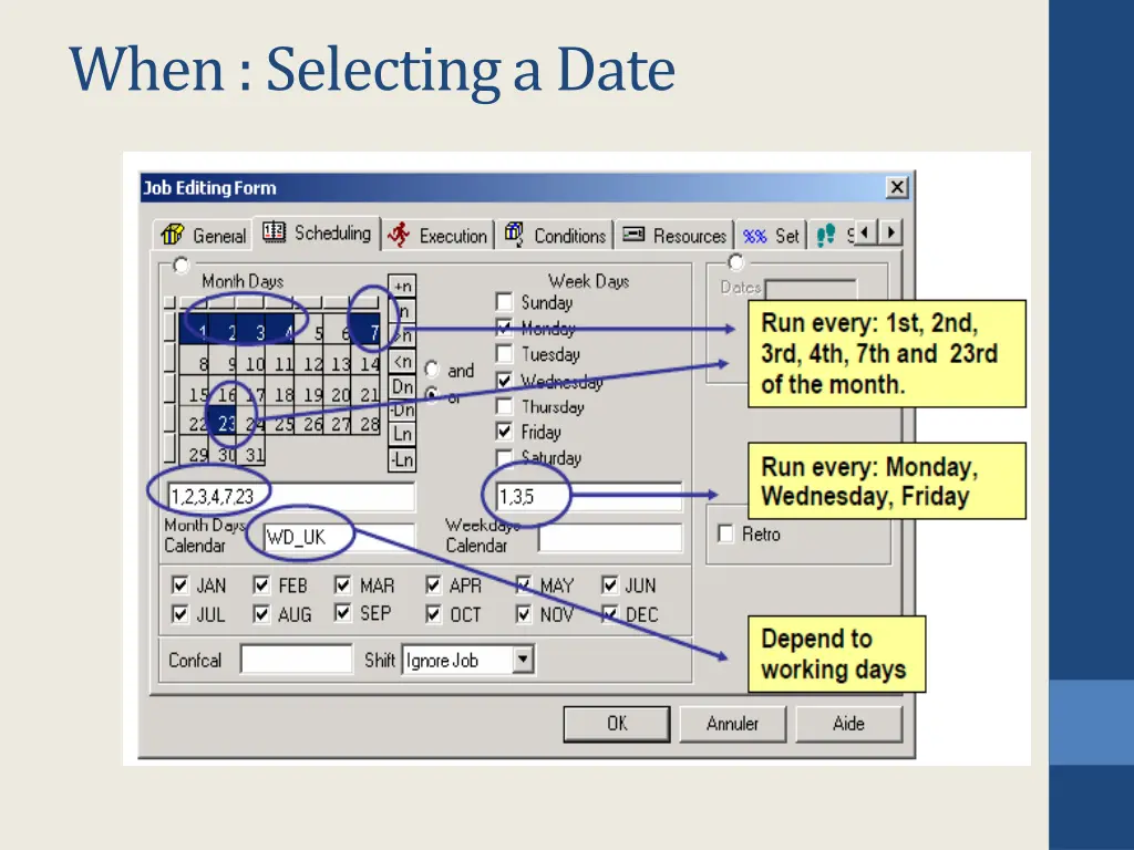 when selecting a date