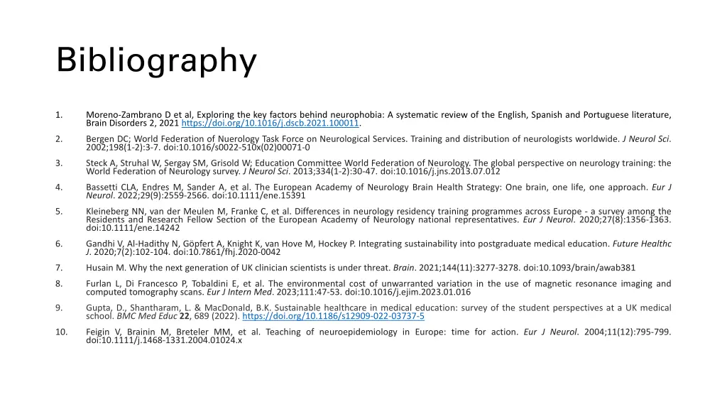 bibliography