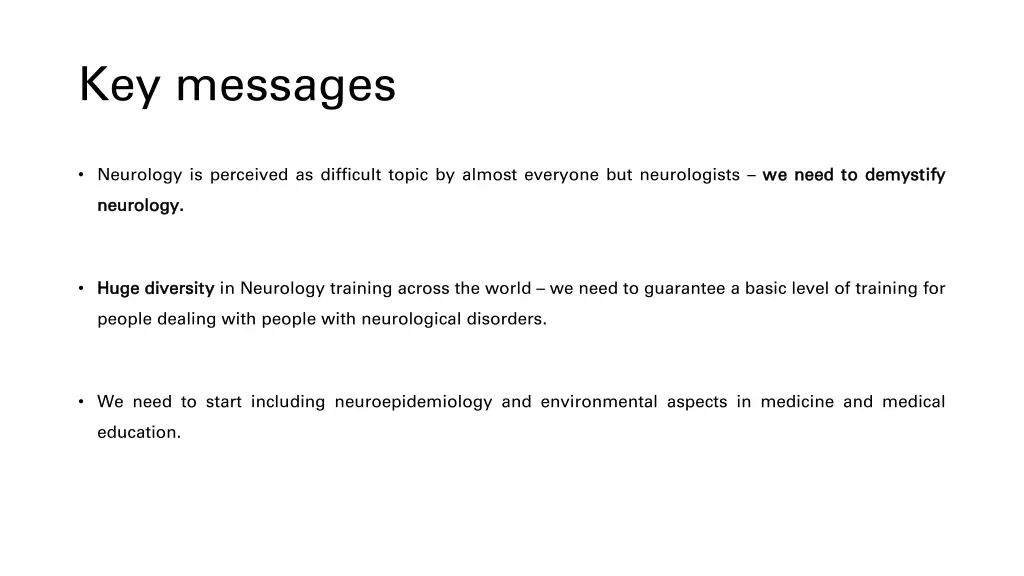key messages