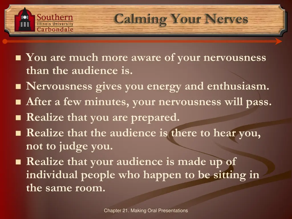 calming your nerves