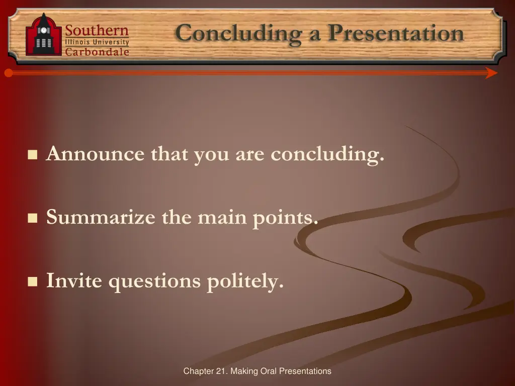 concluding a presentation
