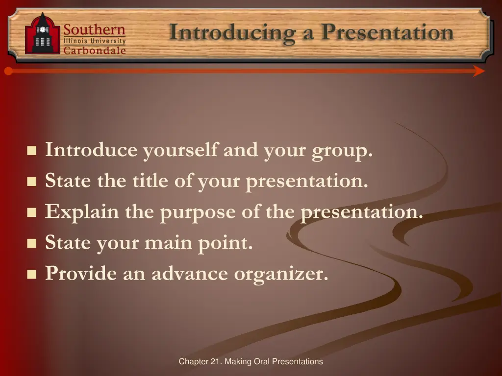 introducing a presentation