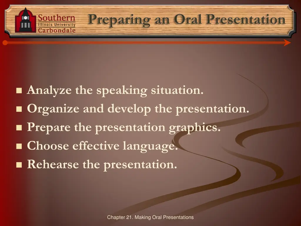 preparing an oral presentation