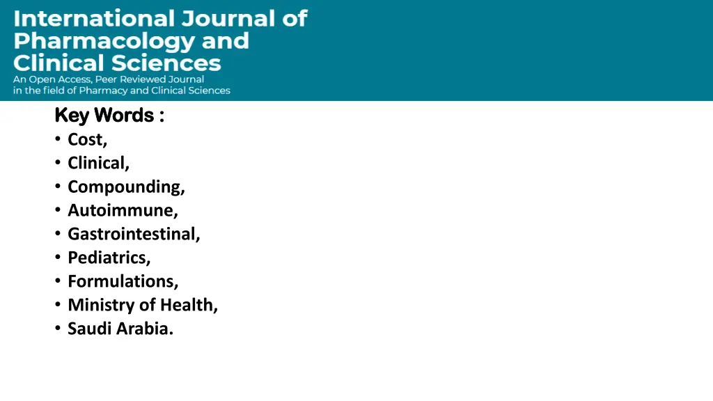 key words key words cost clinical compounding