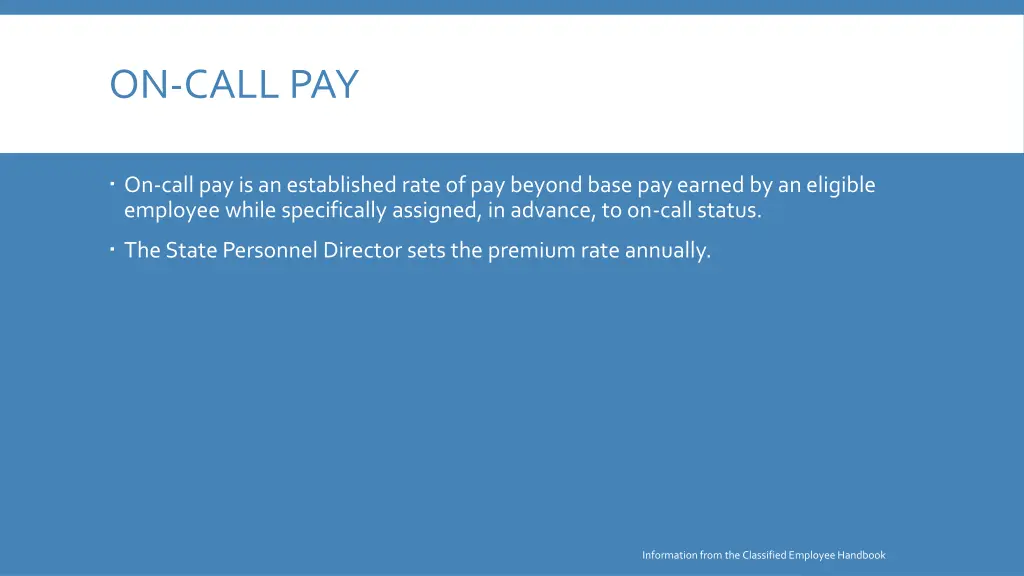 on call pay