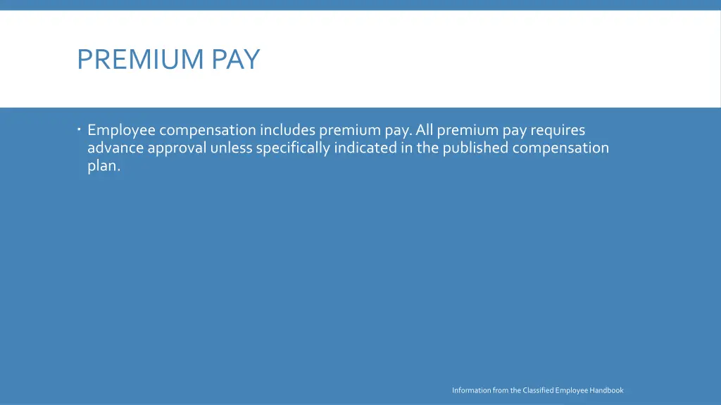 premium pay