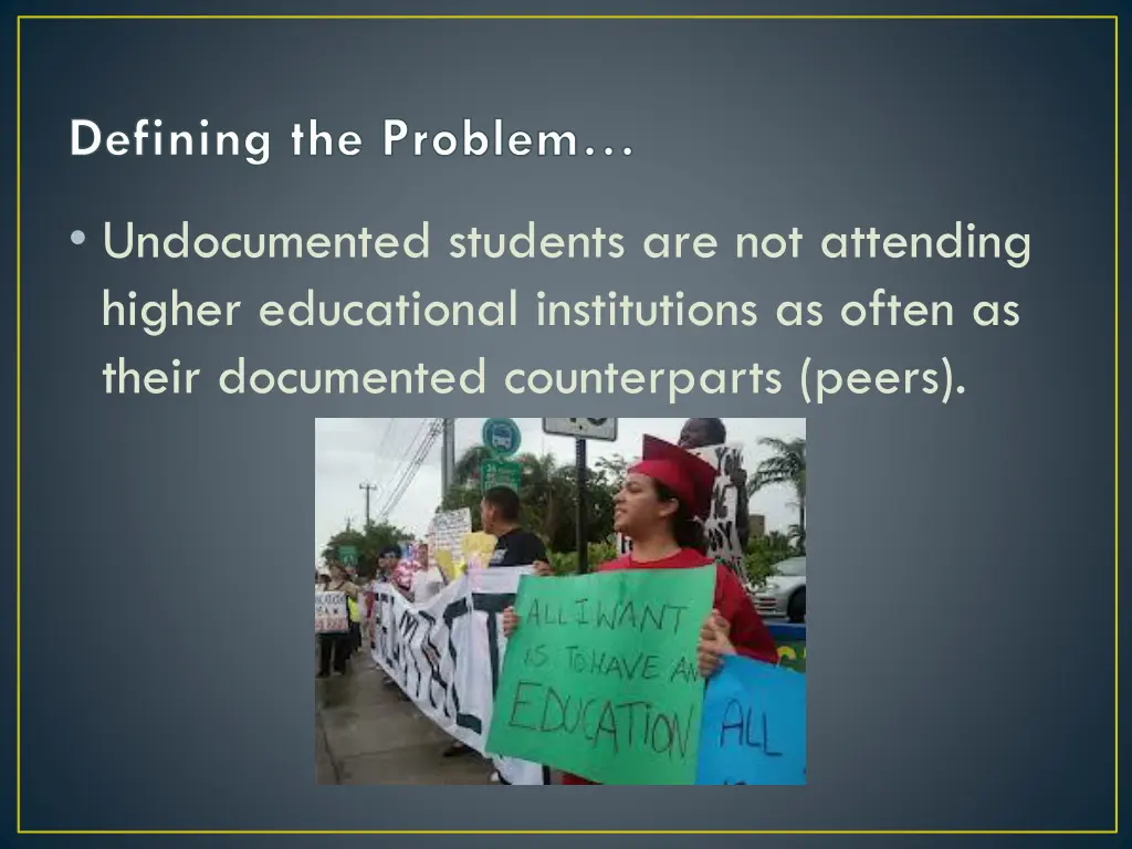 defining the problem
