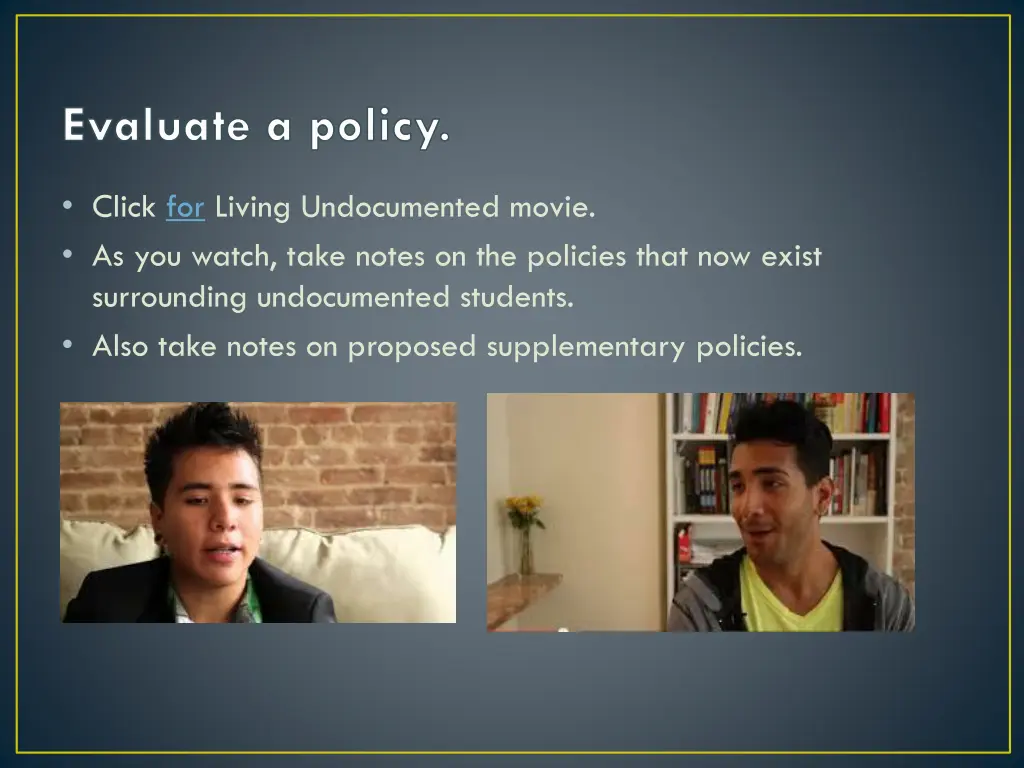 evaluate a policy