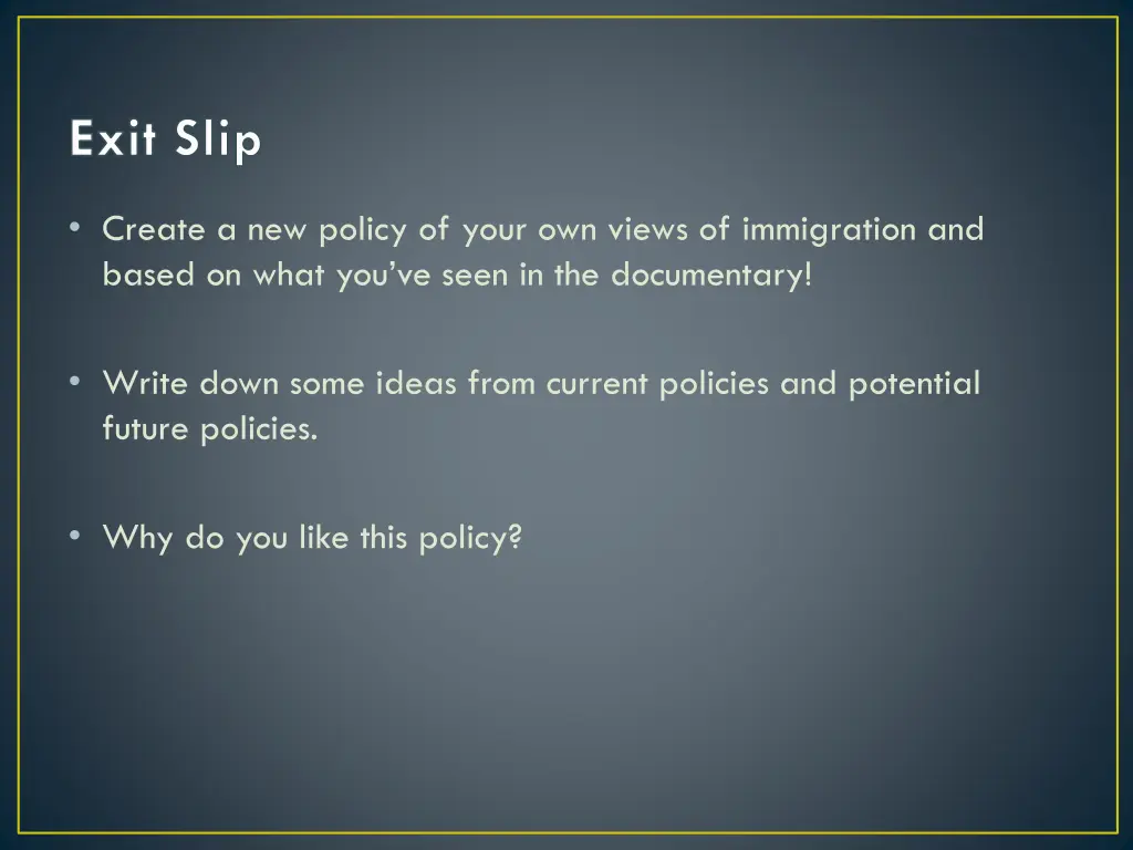 exit slip