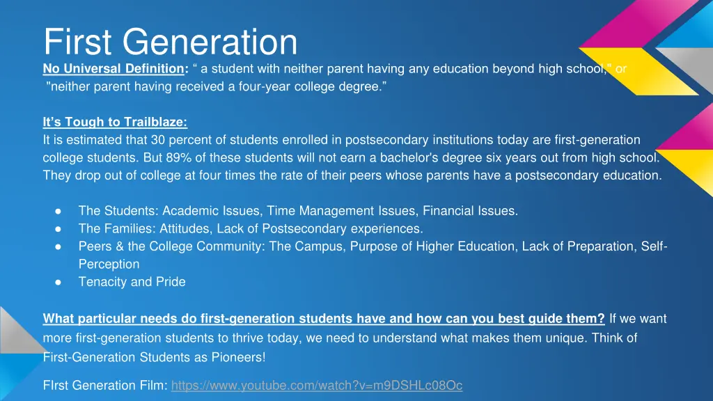 first generation