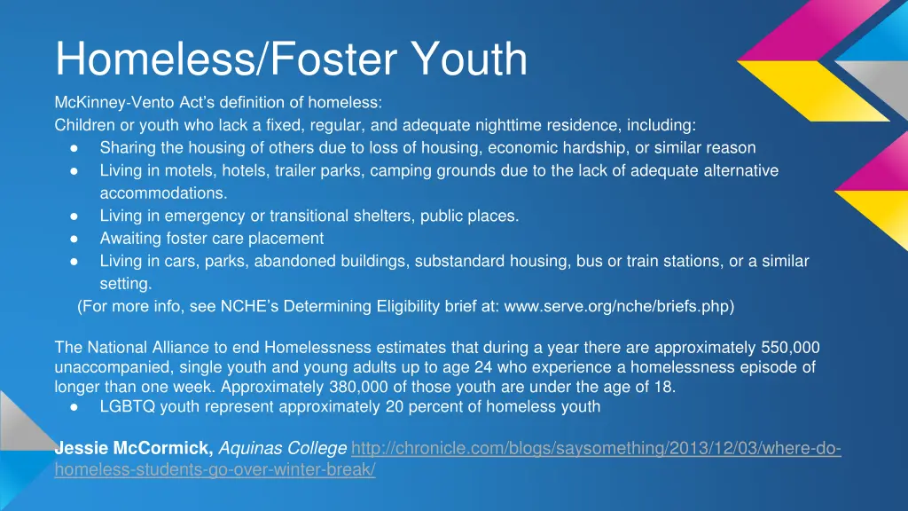 homeless foster youth