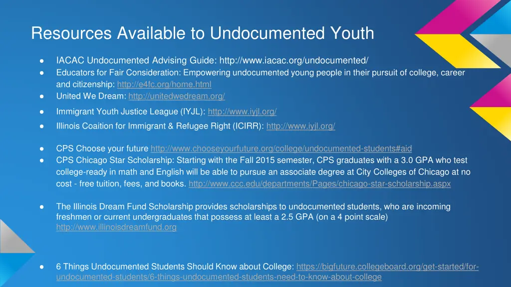 resources available to undocumented youth