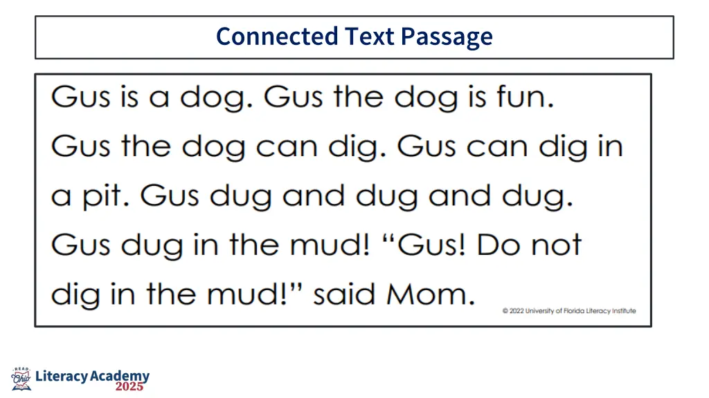 connected text passage