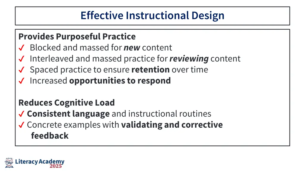 effective instructional design