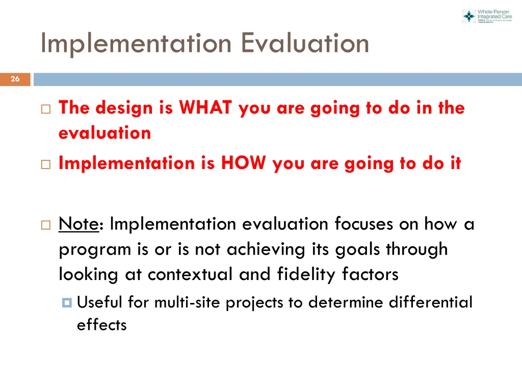 implementation evaluation