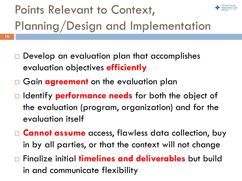 points relevant to context planning design