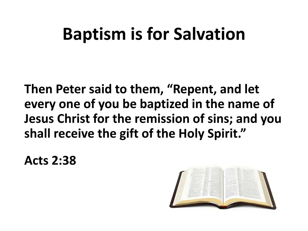 baptism is for salvation 1