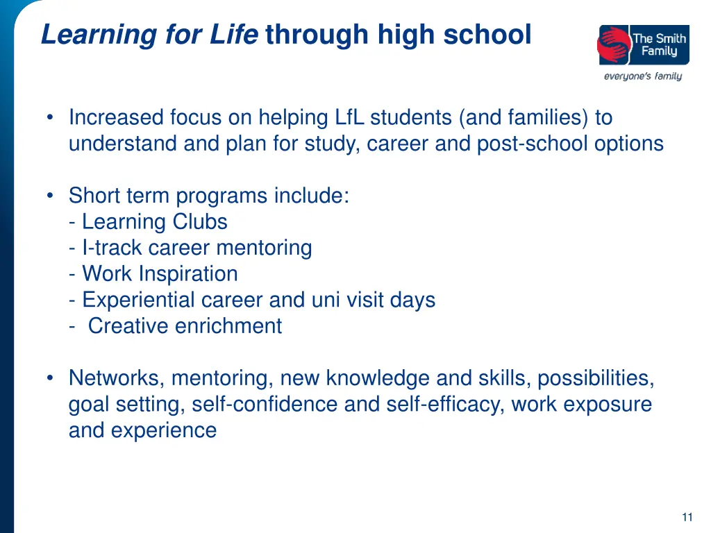 learning for life through high school 1