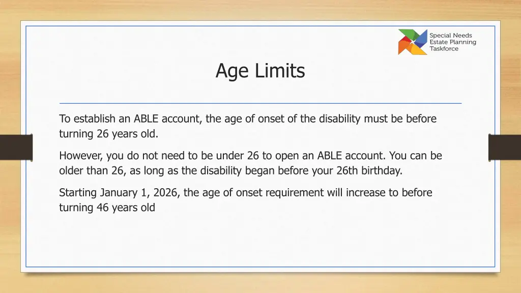 age limits