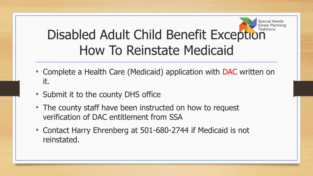 disabled adult child benefit exception 1
