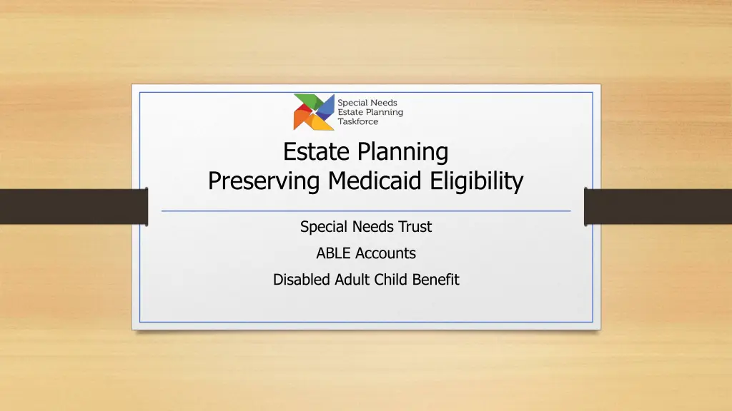 estate planning preserving medicaid eligibility
