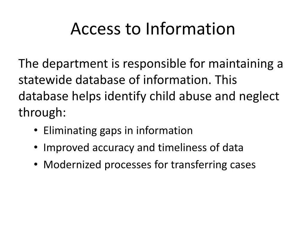 access to information