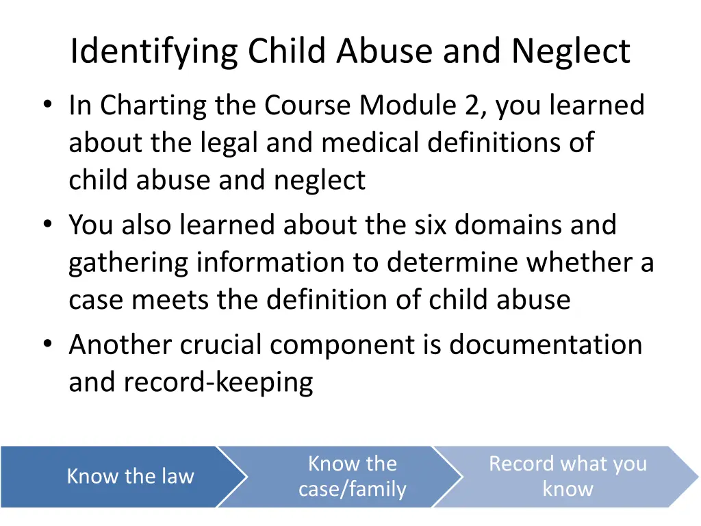 identifying child abuse and neglect in charting