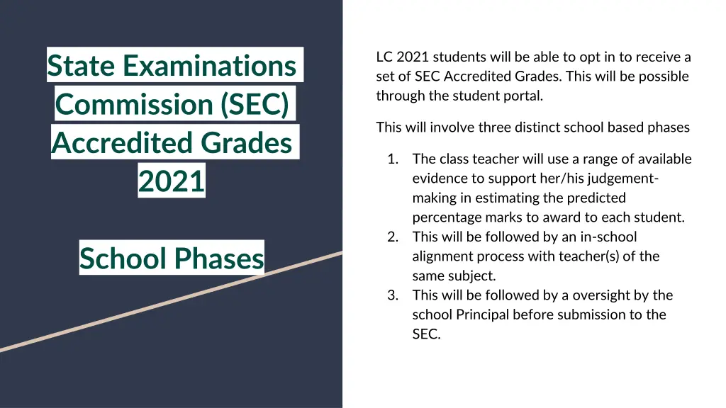 state examinations commission sec accredited