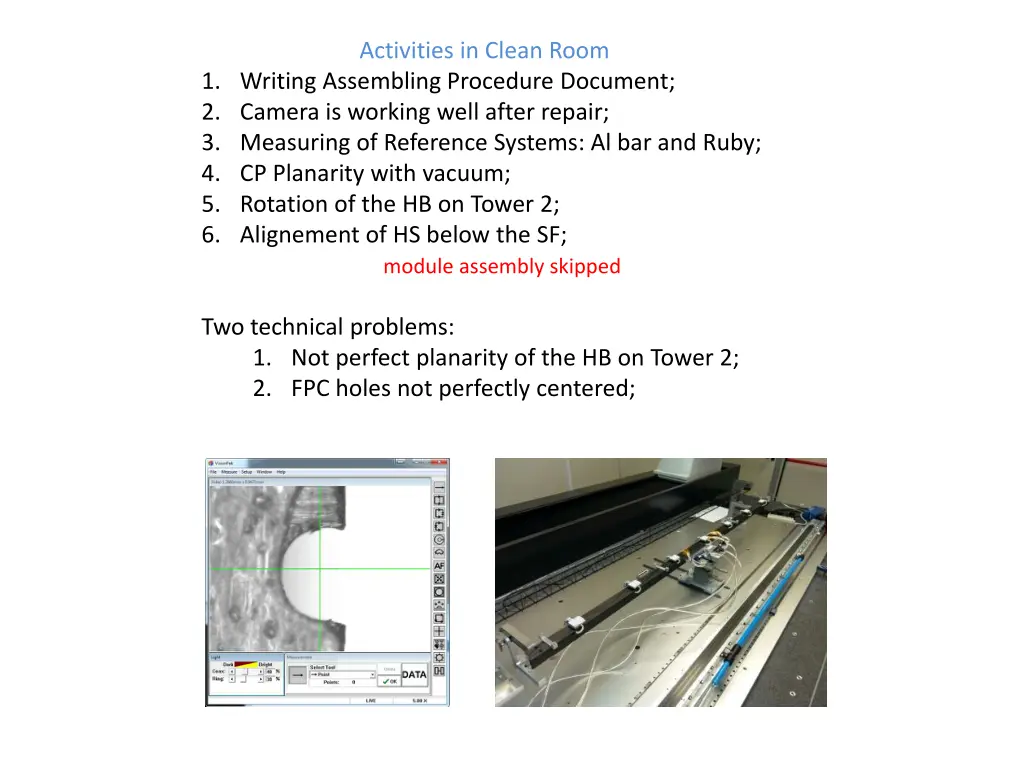 activities in clean room