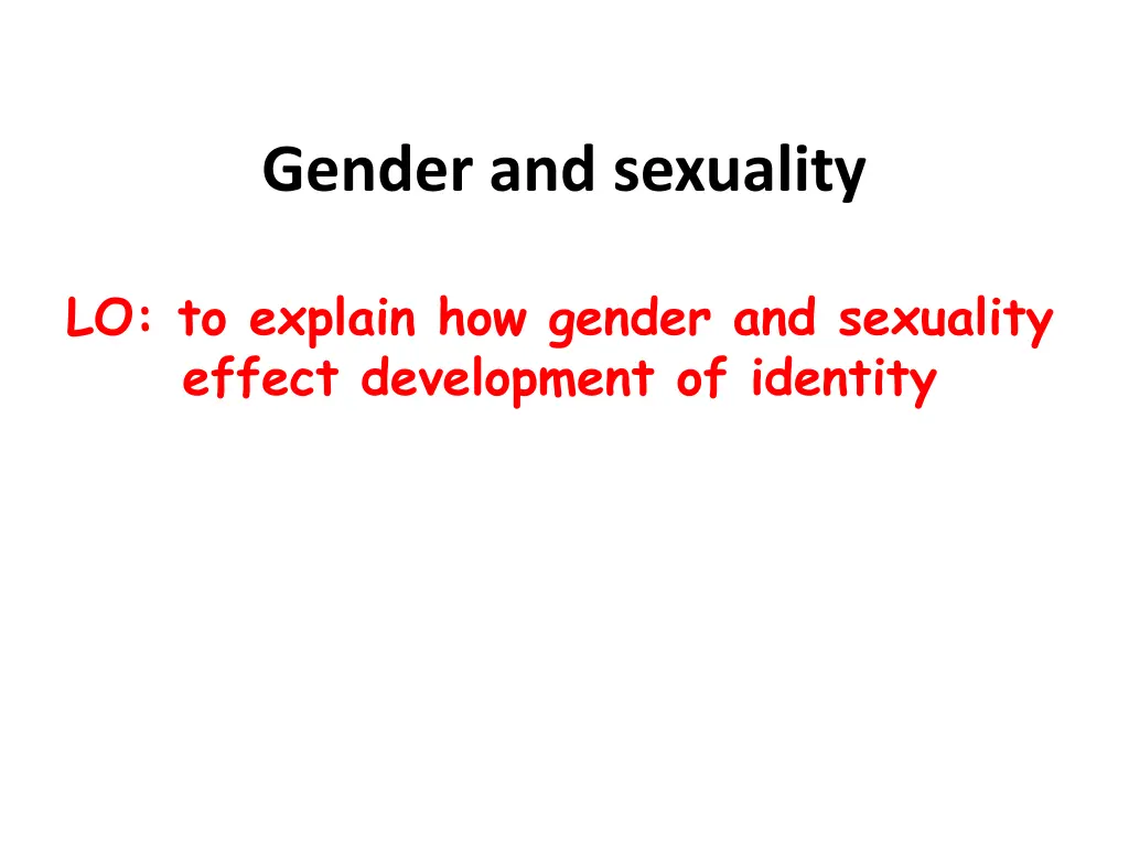 gender and sexuality