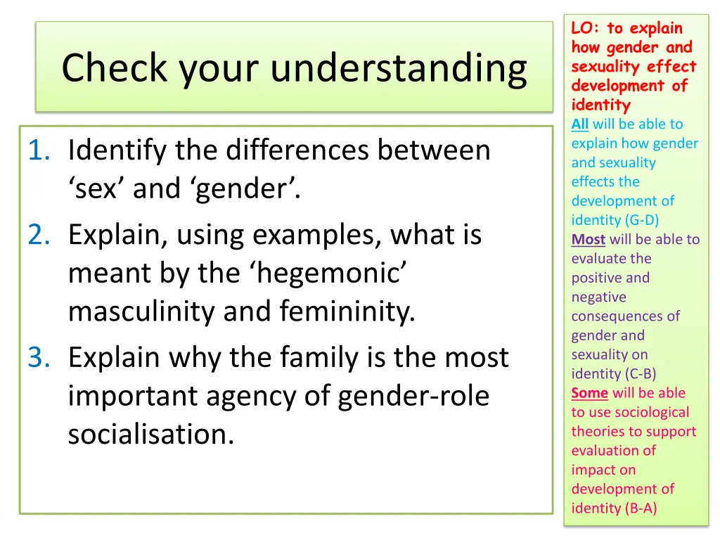 lo to explain how gender and sexuality effect 10
