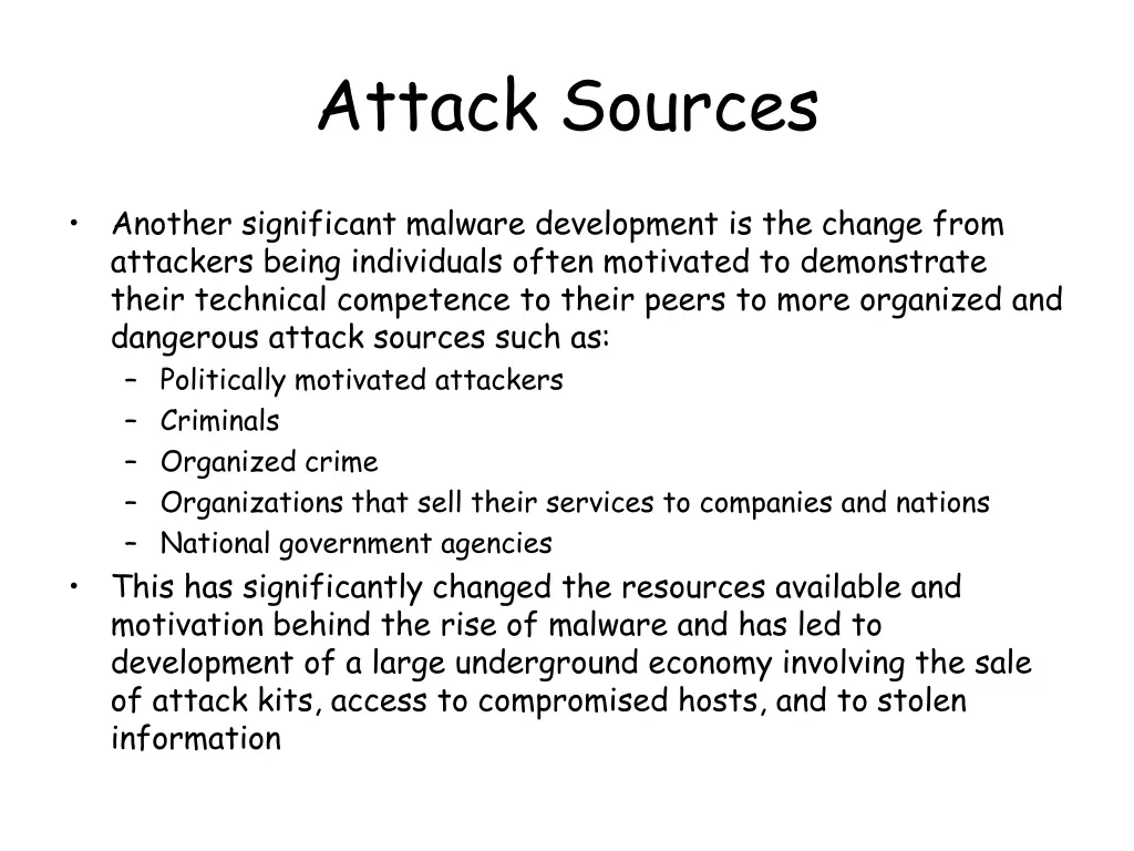 attack sources