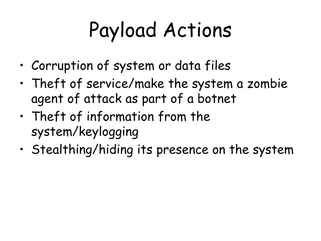 payload actions