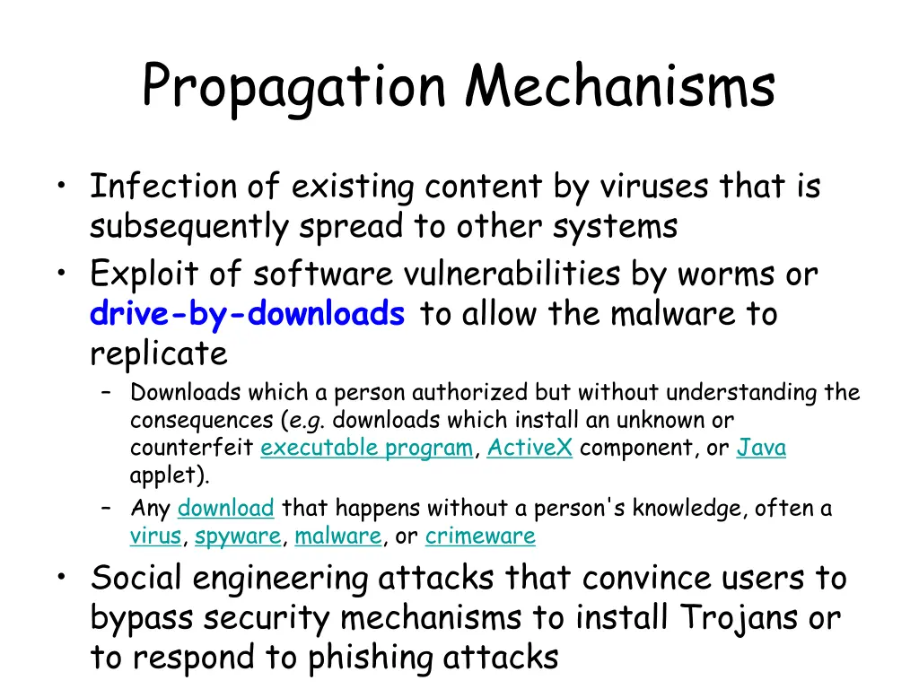 propagation mechanisms