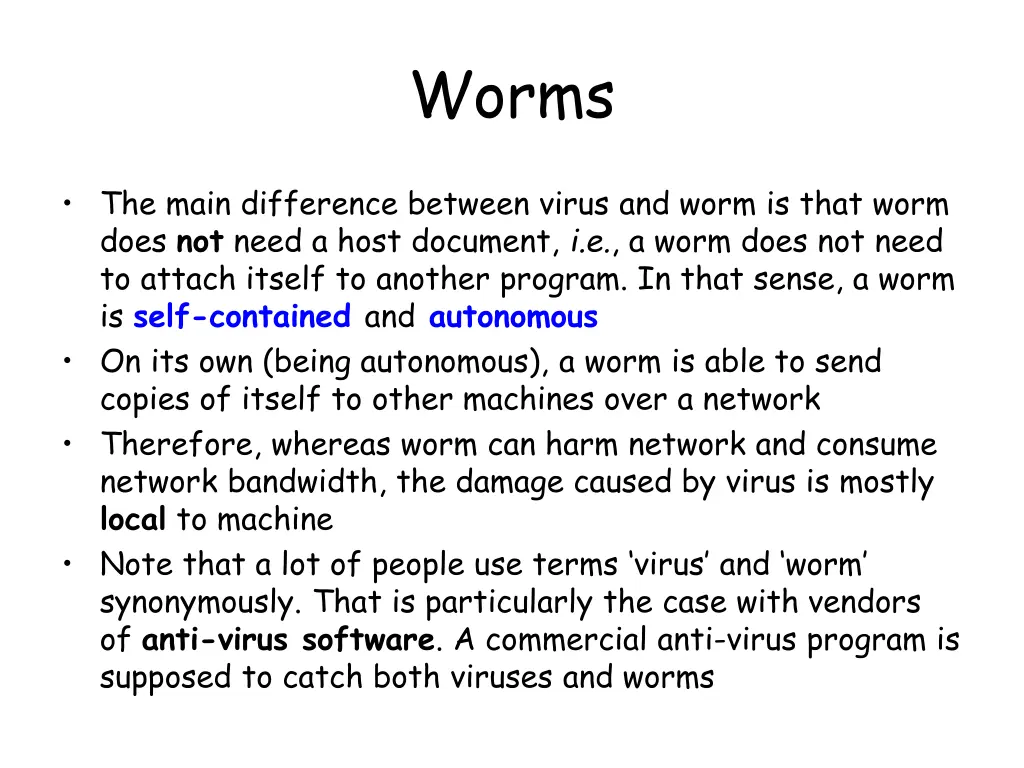 worms