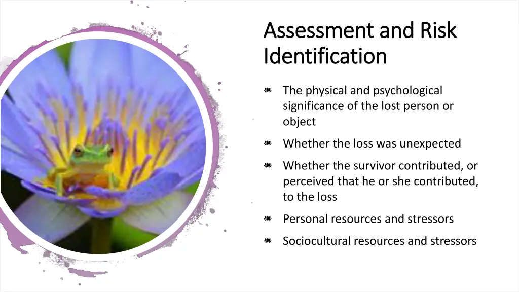 assessment and risk assessment and risk