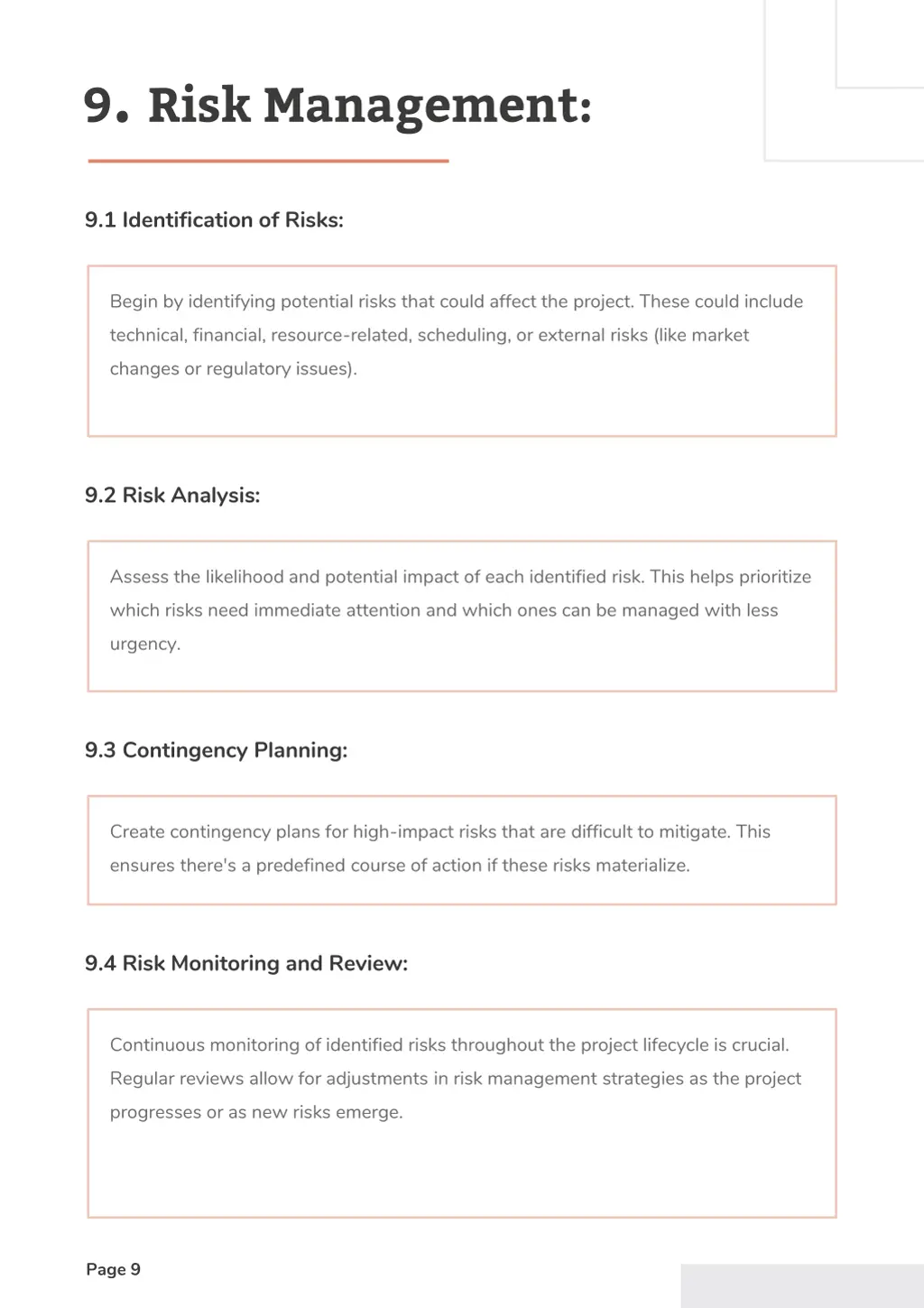 9 risk management