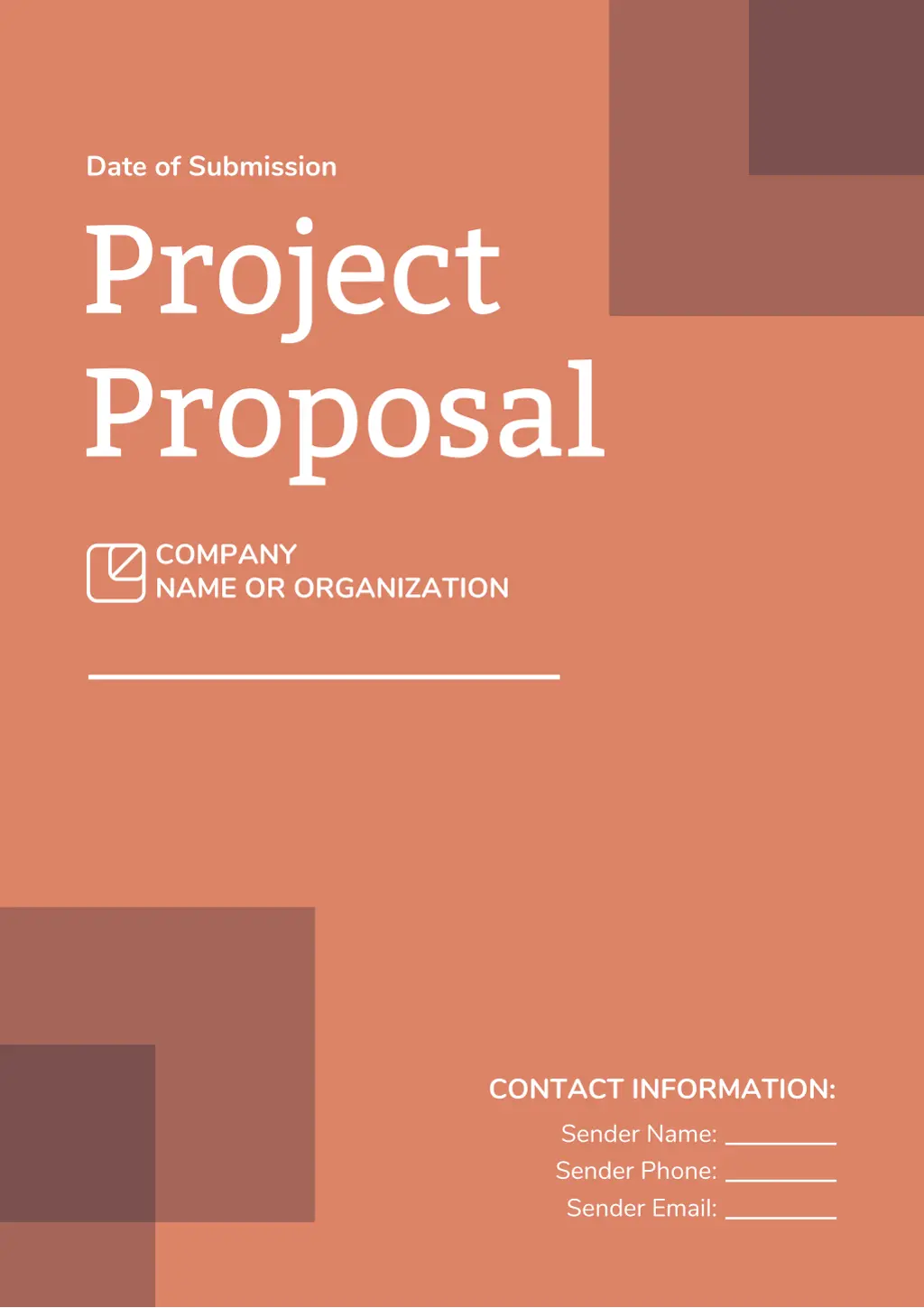 date of submission project proposal