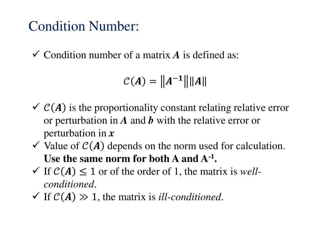 condition number