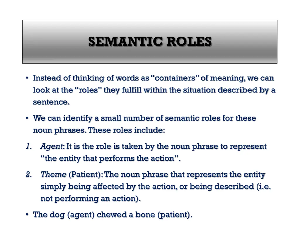 semantic roles 1
