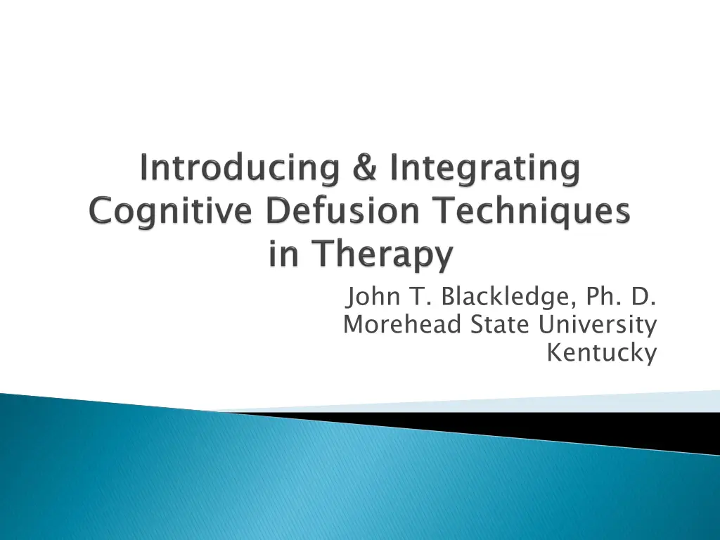 john t blackledge ph d morehead state university