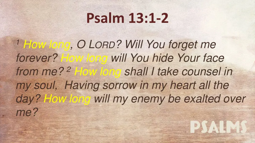 psalm 13 1 2 1