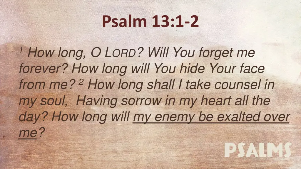 psalm 13 1 2 5