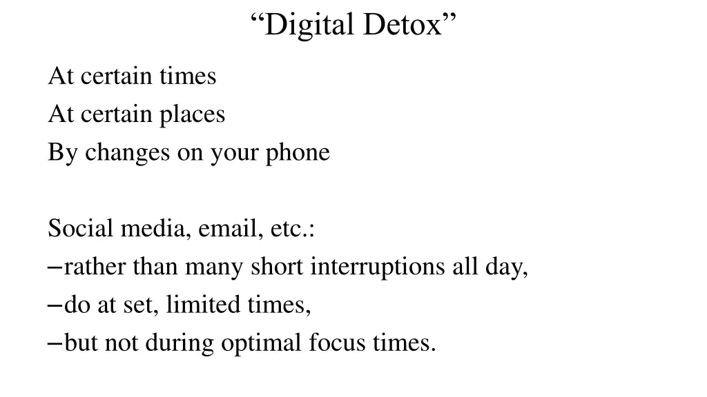 digital detox
